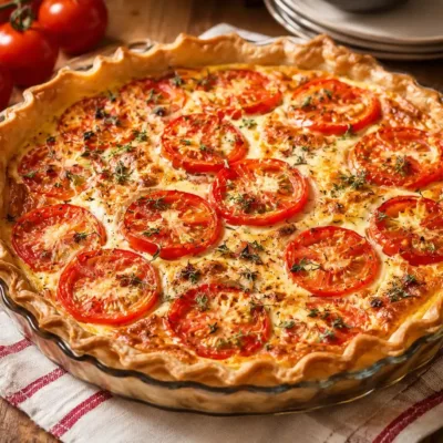 Tarte Thon, Tomate et Moutarde : Recette Facile