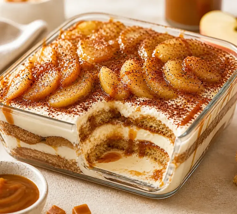 Tiramisu Caramel Beurre Salé et Pommes Poêlées