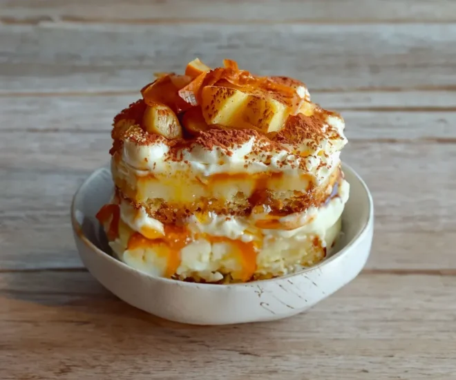 Tiramisu Caramel et Pommes Fondantes