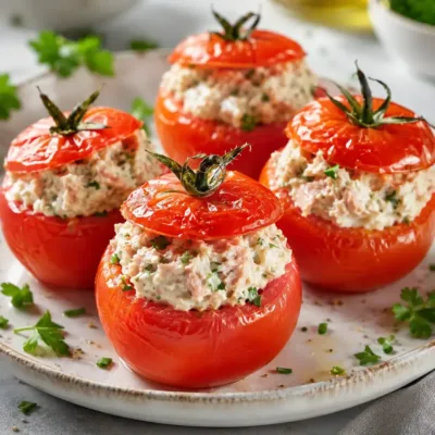 Tomates Farcies au Boursin et au Thon