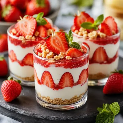 Verrines aux Fraises et Fromage Frais : Un Délice Léger