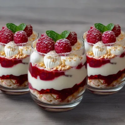 Verrines Framboise & Crème Vanillée Faciles