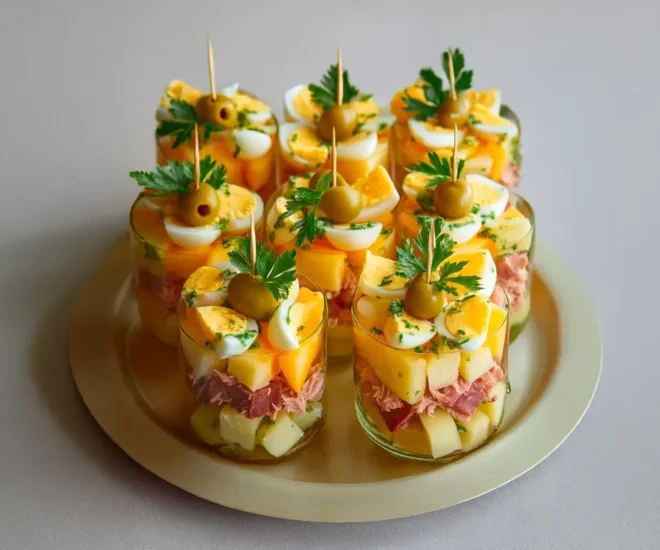 Verrines Gourmandes au Thon, Pommes de Terre et Fromage