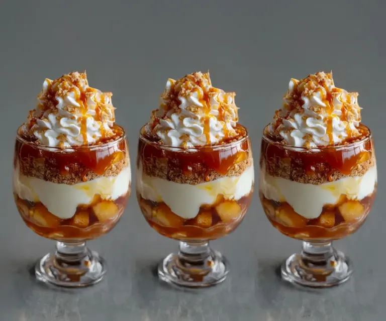 Verrines Pommes Caramel Façon Cheesecake