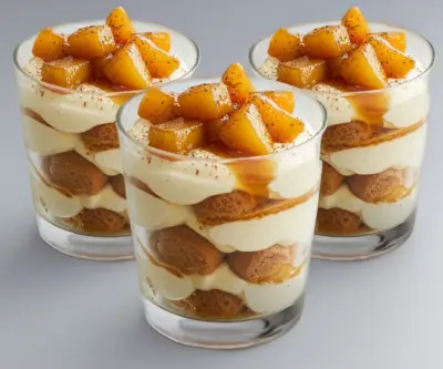Verrines Tiramisu aux Pommes Caramélisées