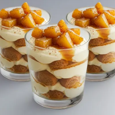 Verrines Tiramisu aux Pommes Caramélisées
