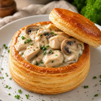 Vol-au-vent au Poulet et Champignons : Recette Élégante