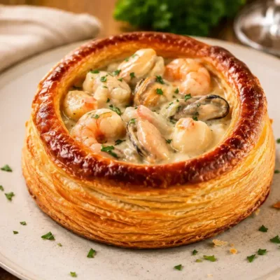 Vol-au-Vent aux Fruits de Mer Crémeux et Croustillant