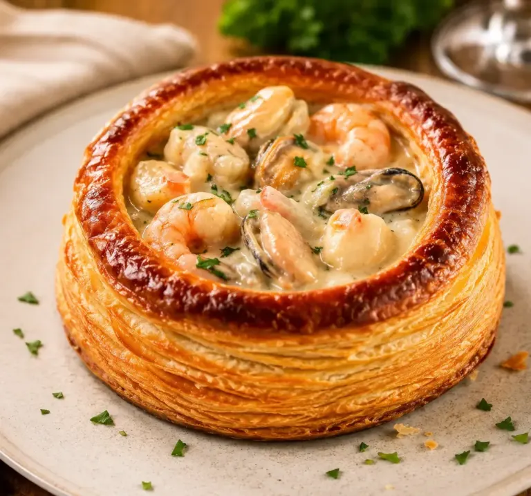 Vol-au-Vent aux Fruits de Mer Crémeux et Croustillant