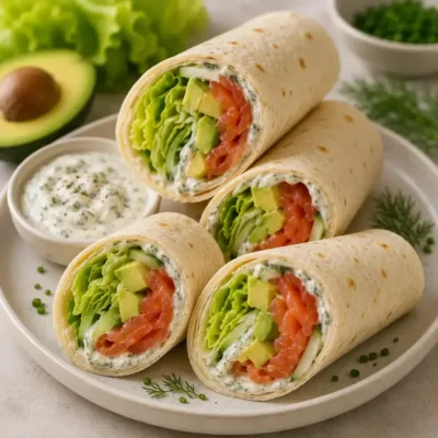 Wrap au Saumon Fumé et Avocat Savoureux