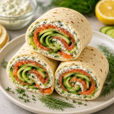Wrap au Saumon Fumé et Fromage Frais
