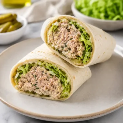 Wrap au Thon Crémeux et Cornichons Facile