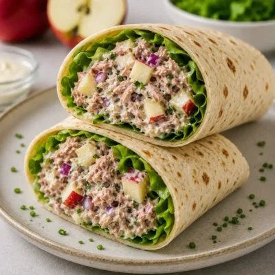 Wrap au Thon et Pommes Croquantes