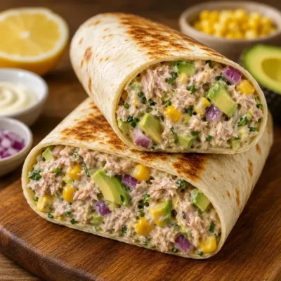 Wrap au Thon, Maïs et Avocat : Recette Facile