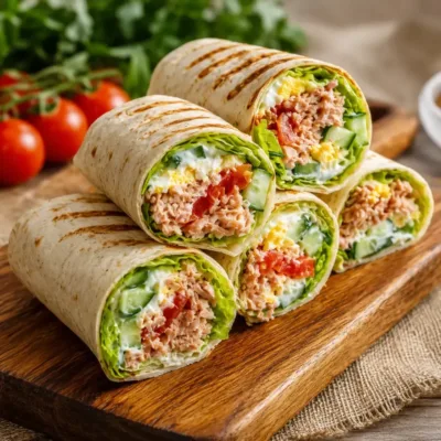 Wrap au Thon, Œufs & Concombre : Frais et Rapide
