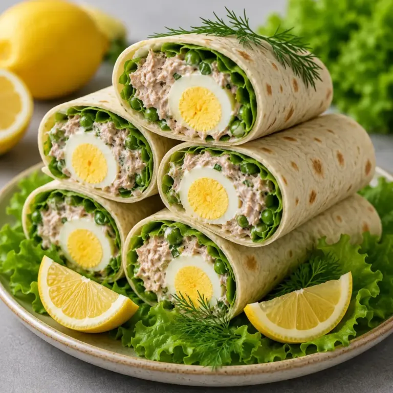 Wrap au Thon, Œufs et Salade Croquante
