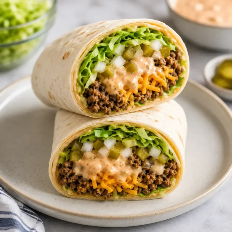 Wrap Burger au Bœuf et Cheddar Savoureux