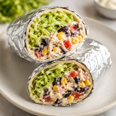 Wrap Crémeux au Poulet et Haricots Noirs