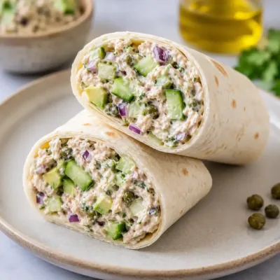 Wrap Crémeux au Thon et Avocat