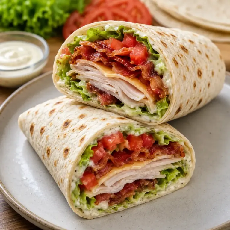 Wrap Dinde, Bacon & Sauce Crémeuse Maison