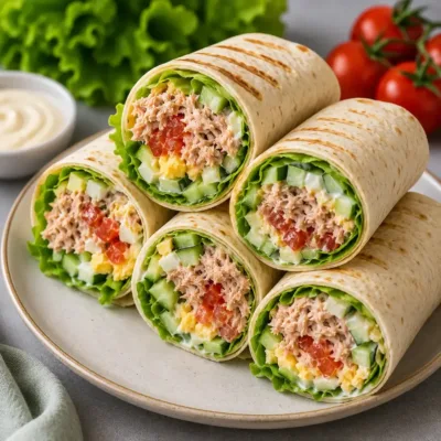 Wrap Fraîcheur au Thon et Crudités