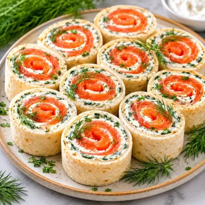 Wraps Apéritifs au Saumon Fumé et Fromage Frais