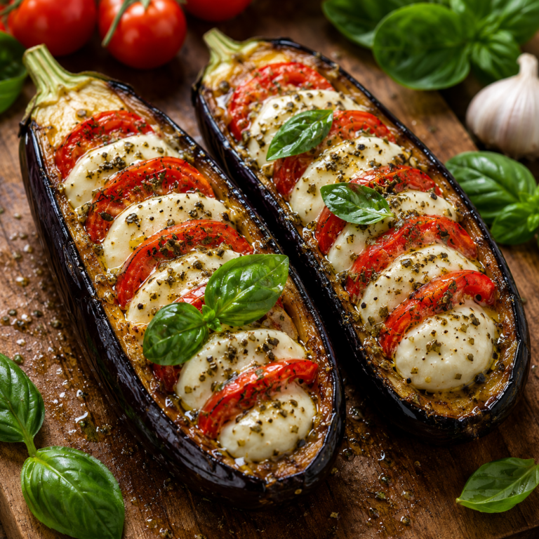Aubergines Farcies à la Tomate et à la Mozzarella : Une Recette Méditerranéenne Savoureuse
