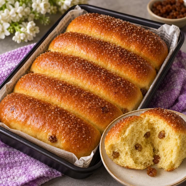 🥐 Brioche aux Raisins Ultra Moelleuse – Le Secret d’une Grand-Mère Française 🇫🇷