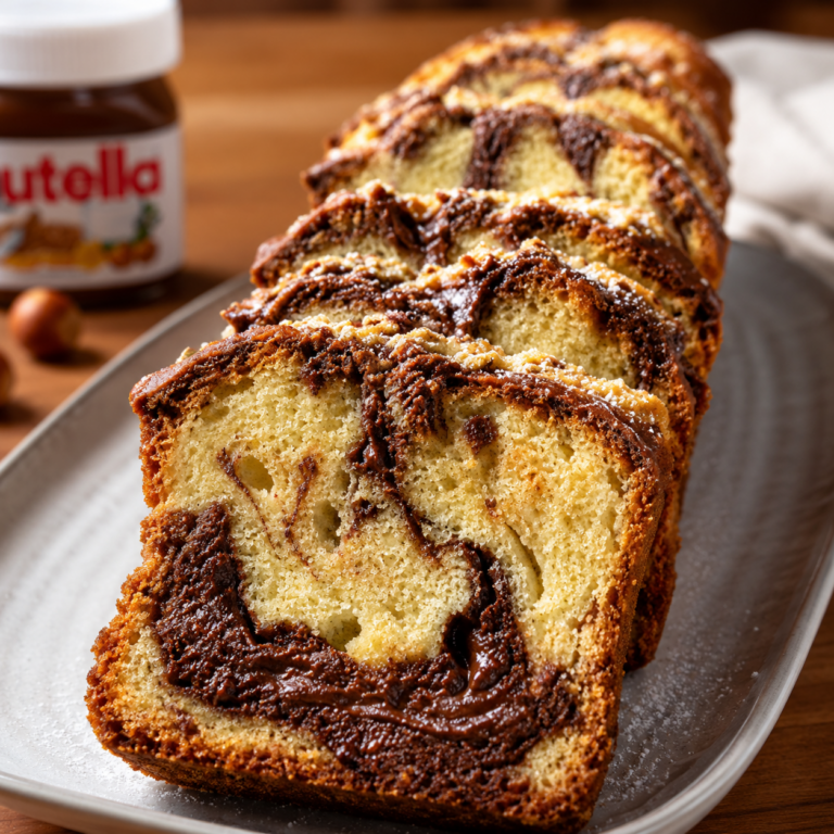 Cake Marbré au Nutella : Moelleux et Gourmand à Souhait