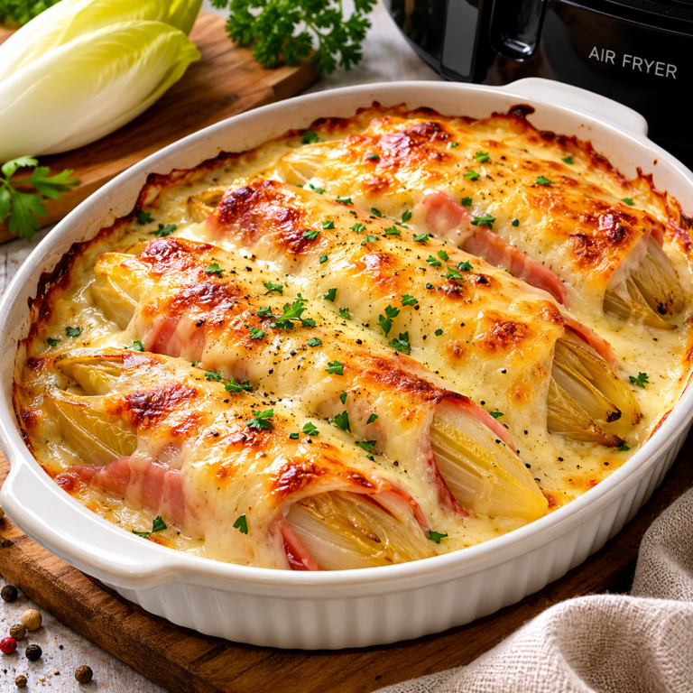 Gratin d’Endives à l’Air Fryer : Léger, Fondant et Gourmand