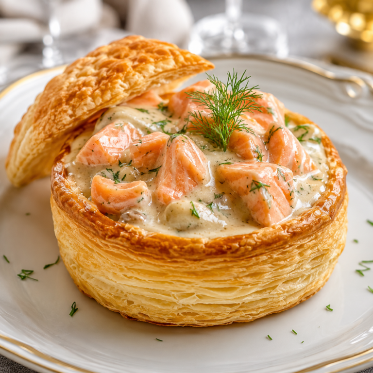Vol-au-Vent au Saumon : Une Recette Élégante et Gourmande