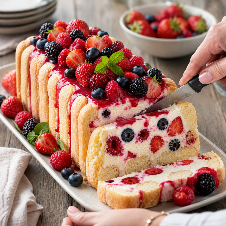 Terrine de Boudoirs aux Fruits Rouges : Un Dessert Frais et Élégant
