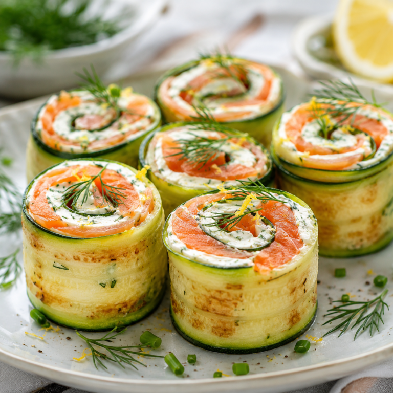 Roulés aux Courgettes et Saumon Fumé : Une Entrée Fraîche et Élégante