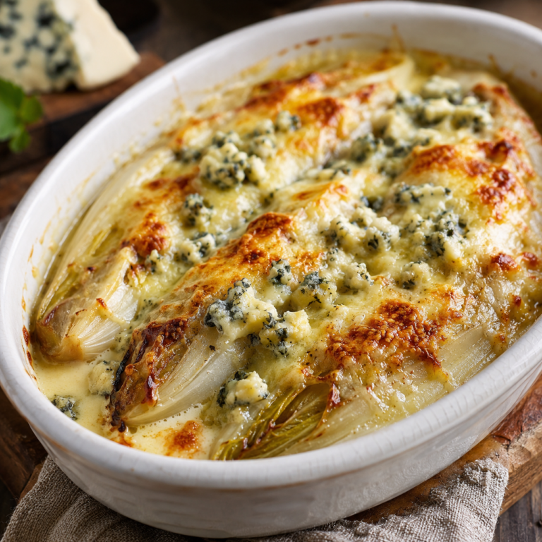 Gratin d’Endives au Roquefort : Une Recette Gourmande et Réconfortante
