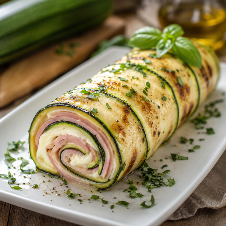 Roulé de Courgette au Jambon et à la Mozzarella : Une Recette Gourmande et Facile