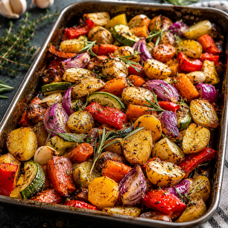 Légumes rôtis à l’ail et aux herbes : colorés, fondants et parfumés