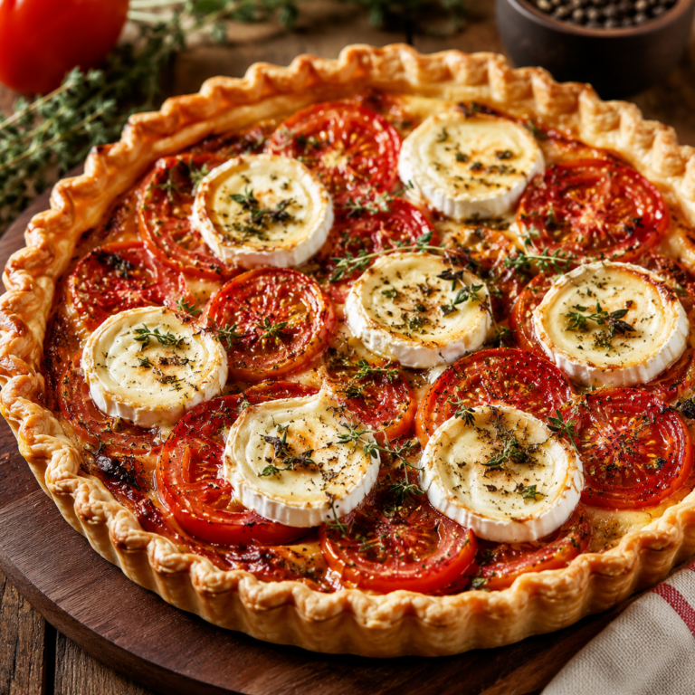Tarte au Chèvre et à la Tomate : Une Recette Gourmande et Facile à Réaliser