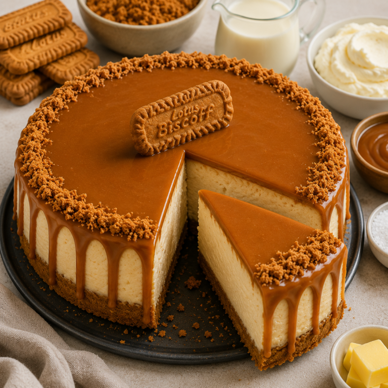 Cheesecake Spéculoos au Caramel Beurre Salé : Le Dessert Gourmand et Irrésistible