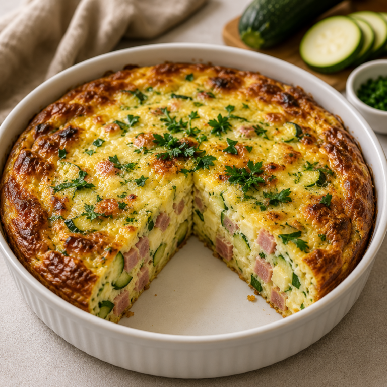 Clafoutis Salé Courgettes, Jambon et Fromage : Une Recette Facile et Savoureuse