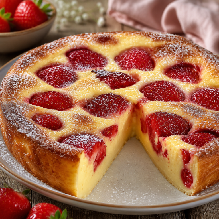 Clafoutis léger aux fraises : un dessert fruité, moelleux et tout en légèreté
