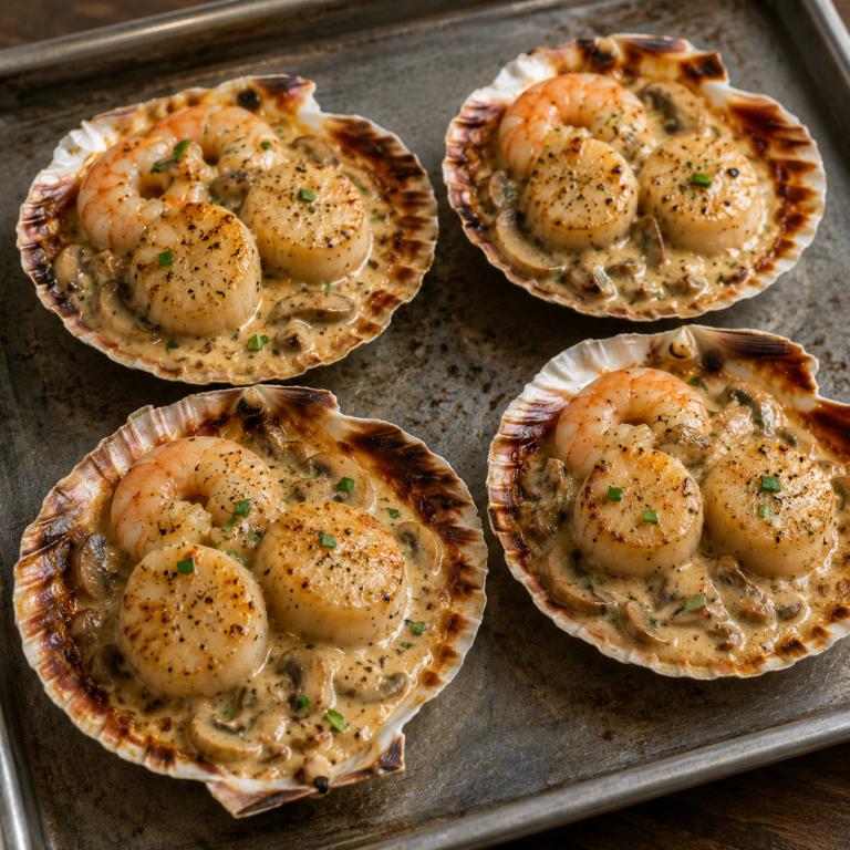 Coquilles Saint-Jacques à la Crème et aux Champignons : Une Recette Raffinée et Facile