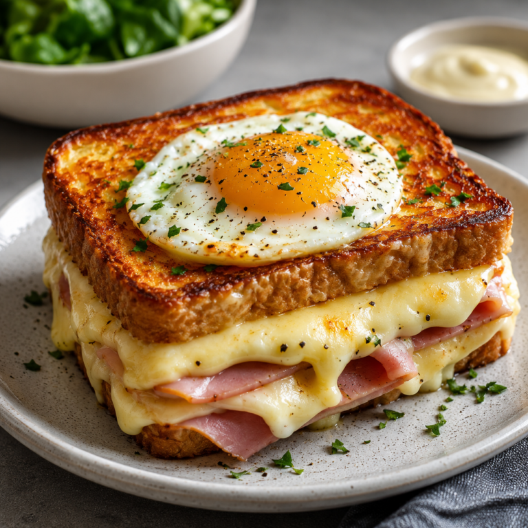 Croque-Monsieur Gourmand à la Béchamel, Jambon et Fromage