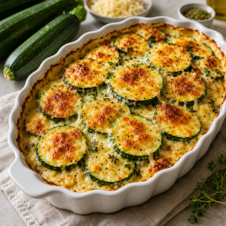Gratin de Courgettes à la Crème et au Fromage