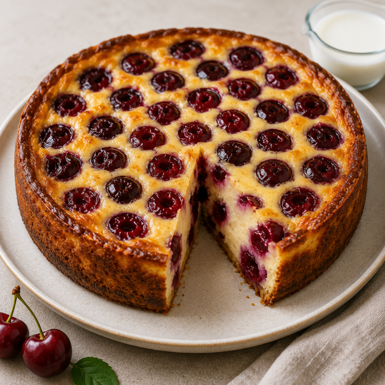 Gâteau Flan aux Cerises : Le Dessert Familial Fondant et Irrésistible