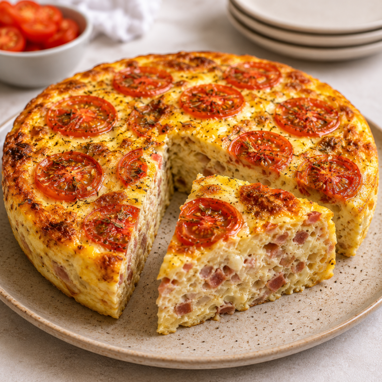 Gâteau Salé au Thon, Tomates Cerises et Fromage