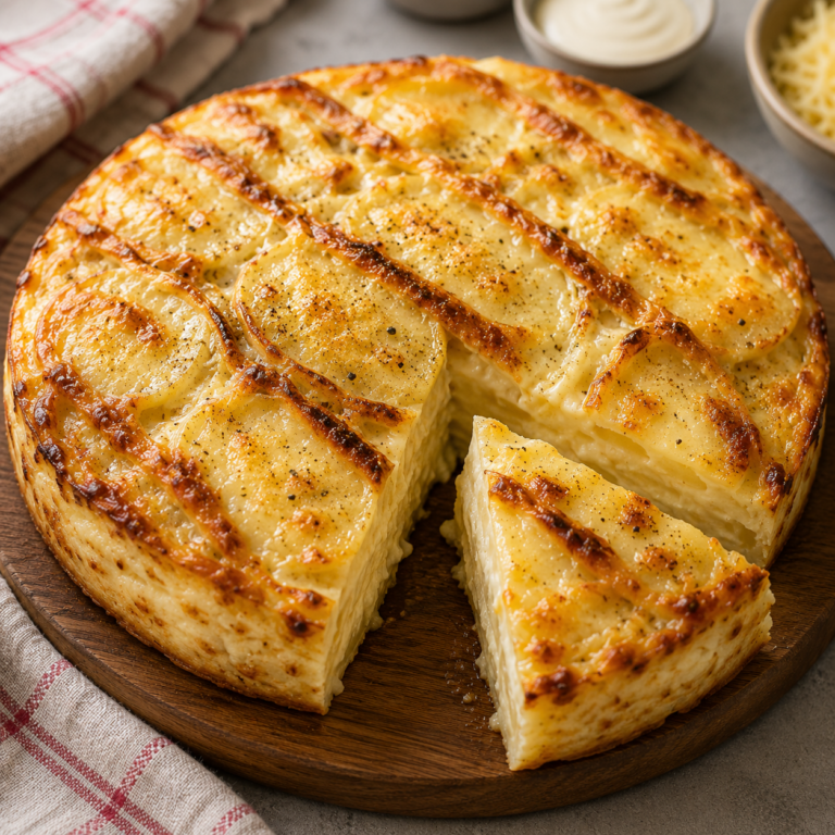 Gâteau de Pommes de Terre au Chèvre et au Fromage : Fondant, Crémeux et Irrésistible