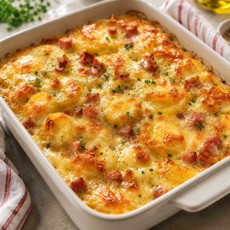 Gratin de Pommes de Terre au Jambon et Fromage : Le Plat Familial Réconfortant par Excellence