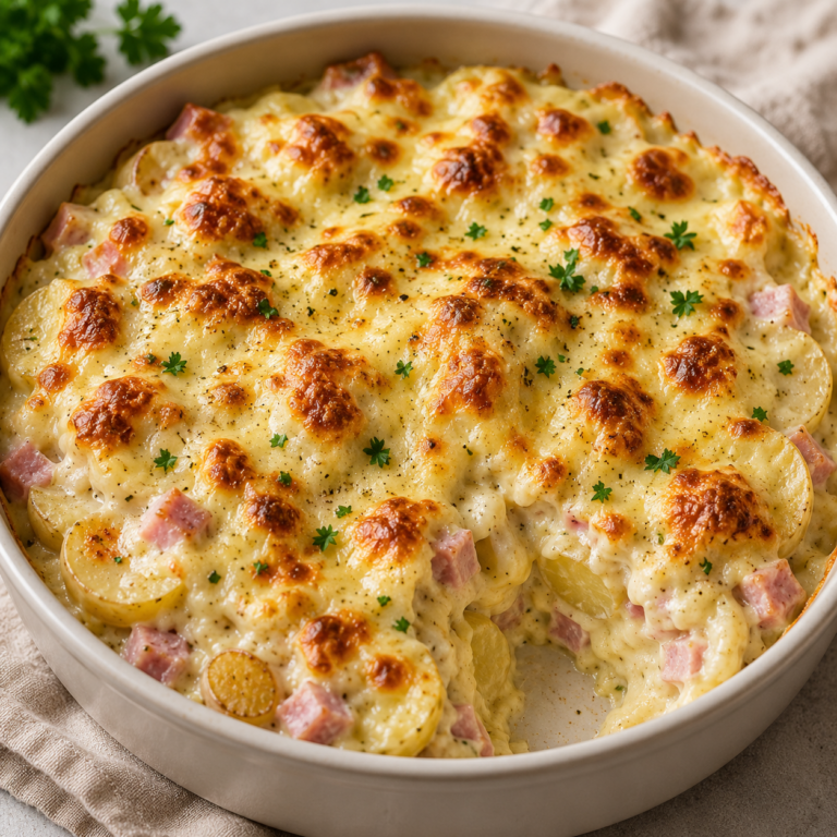 Gratin de Pommes de Terre au Jambon et Fromage