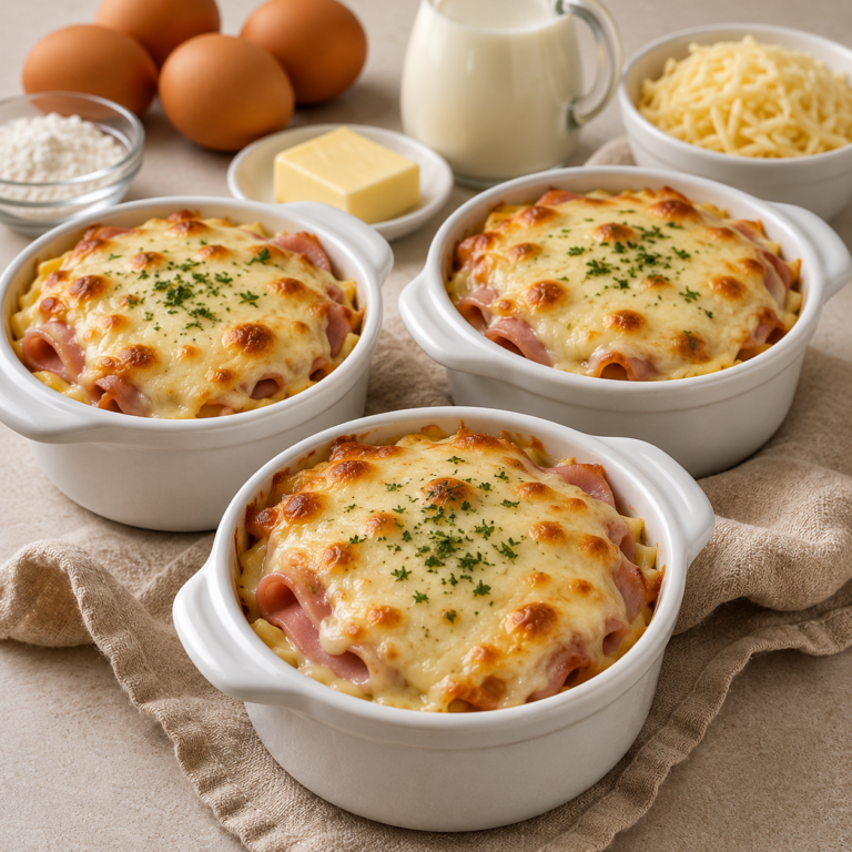 Œufs Cocotte au Jambon et Béchamel Gratinée : Un Classique Familial Tout en Douceur