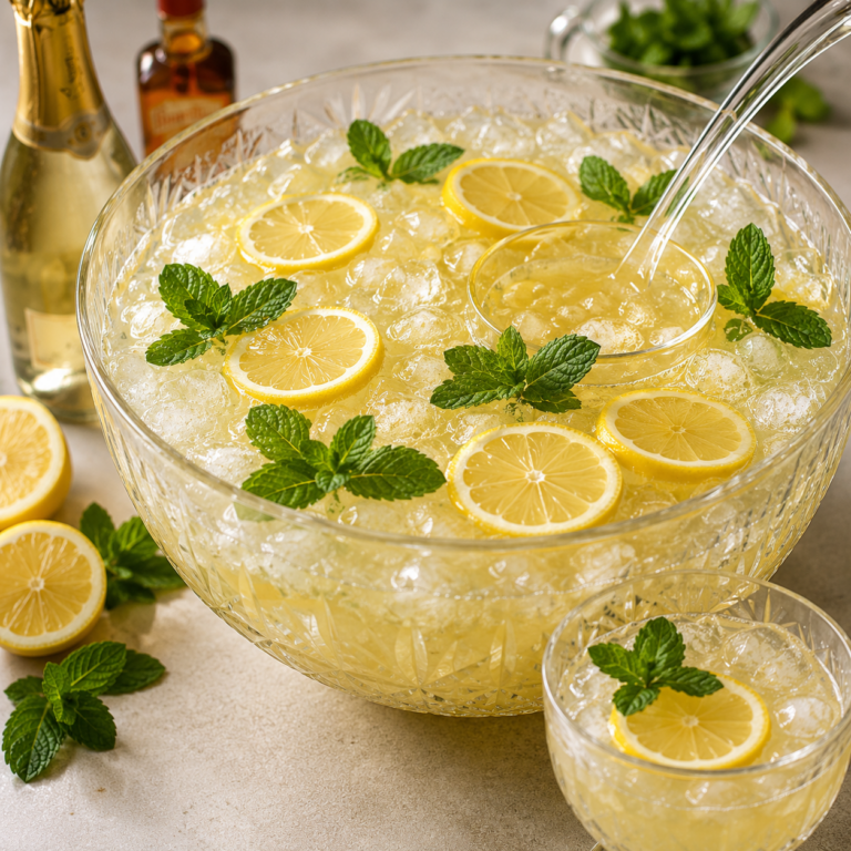 Punch Citron & Champagne : La Boisson Festive Fraîche et Élégante